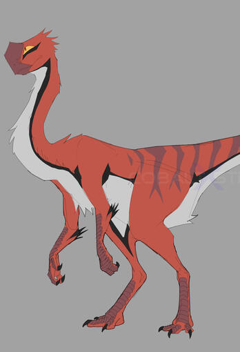 Red oviraptor character