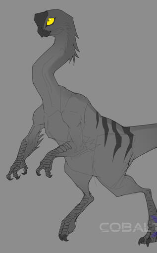 Grey oviraptor character
